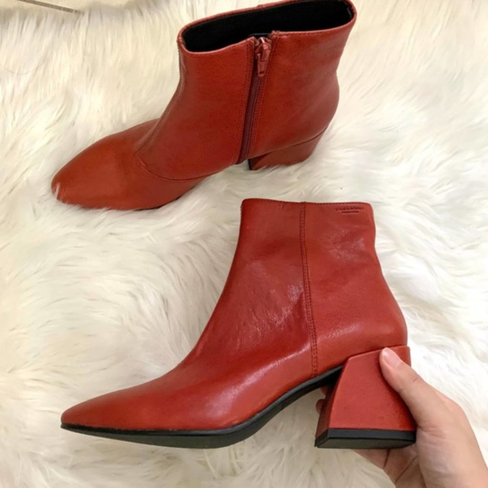 NWO Vagabond Olivia Leather Ankle Block Heel Boots